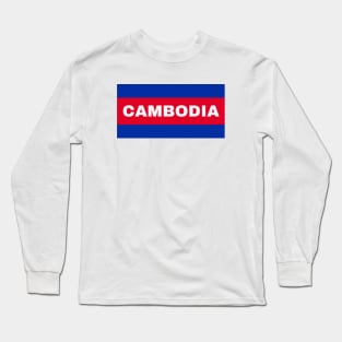 Cambodian Flag Colors Long Sleeve T-Shirt